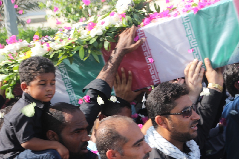 مراسم خاکسپاری شهدا برگزار شد