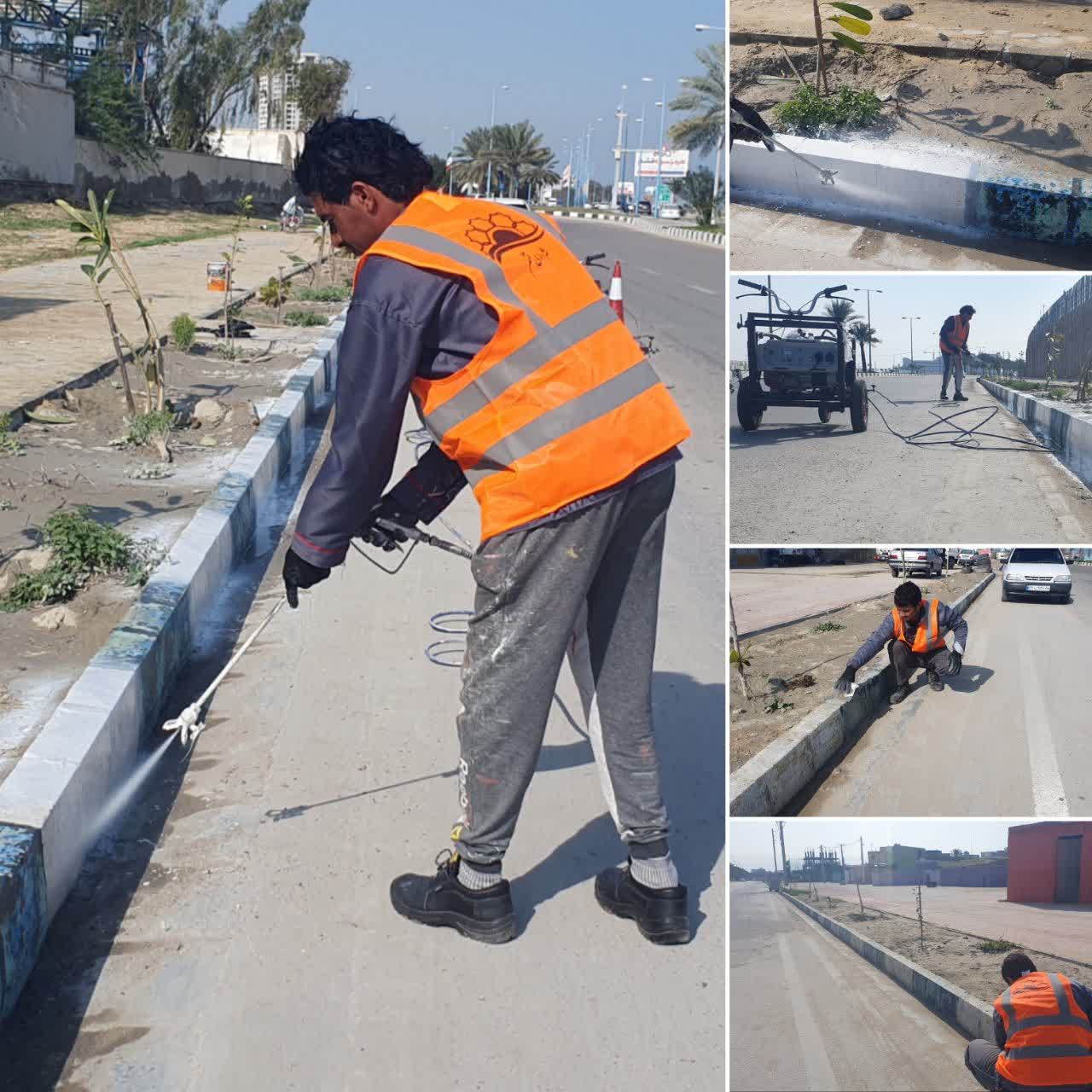 قشم مهیای بهار/ رنگ آمیزی جداول بافت قدیم آغاز شد