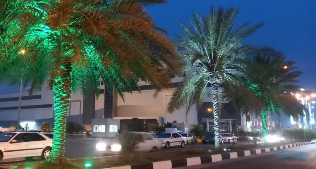 نورپردازی بلوار خلیج فارس قشم