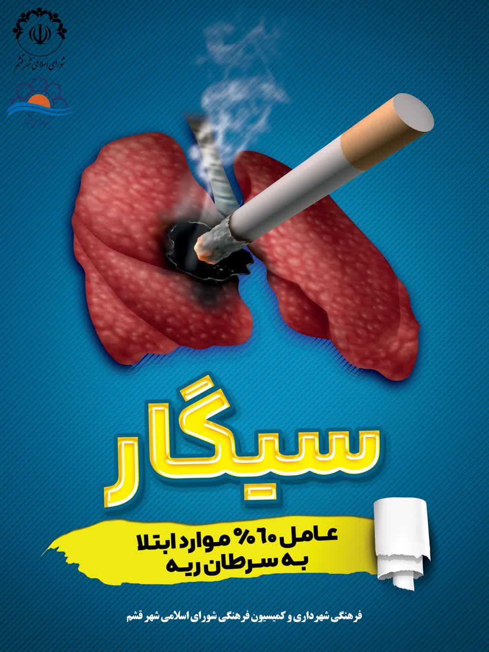 سیگار عامل۶۰٪ موارد ابتلا به سرطان ریه