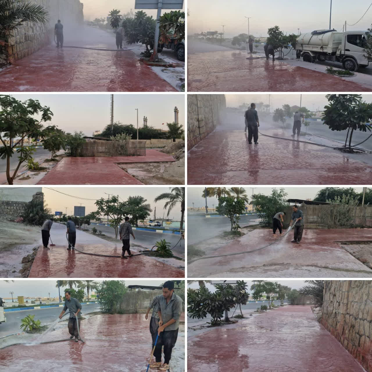 پروژه اجرای بتن دکوراتیو بلوار خلیج فارس در گام‌های پایانی