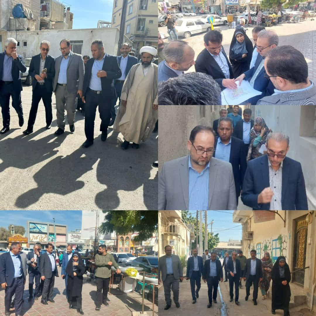بازدید میدانی مسئولین از محلات صاحب‌الزمان، ملا موسی و مسکن مهر