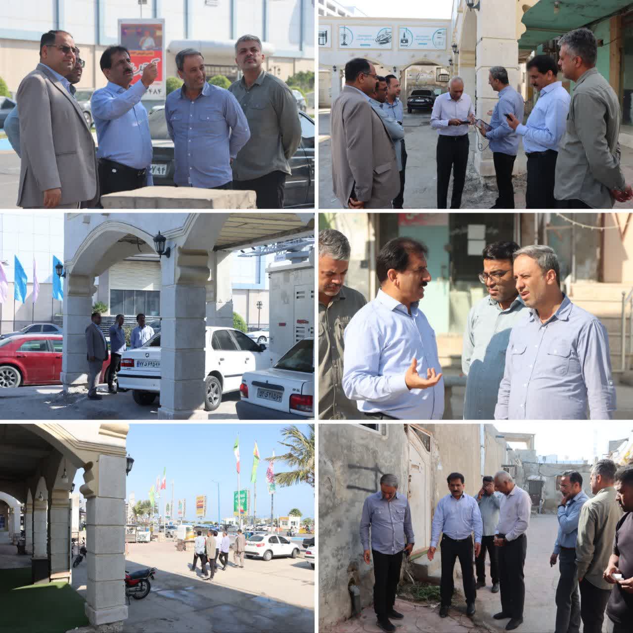 بازدید میدانی از ورودی بازار قدیم قشم با تأکید بر ساماندهی فوری