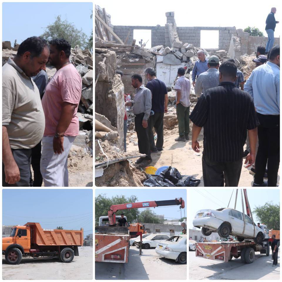 حضور میدانی شهرداری قشم در آواربرداری محله چاه‌تنگو